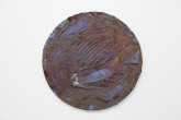 Louise Fishman Tondo, from the Circle paintings series, 1974 Oil and razor blade on Masonite 11 ½ diameter Courtesy the artist and Cheim & Read